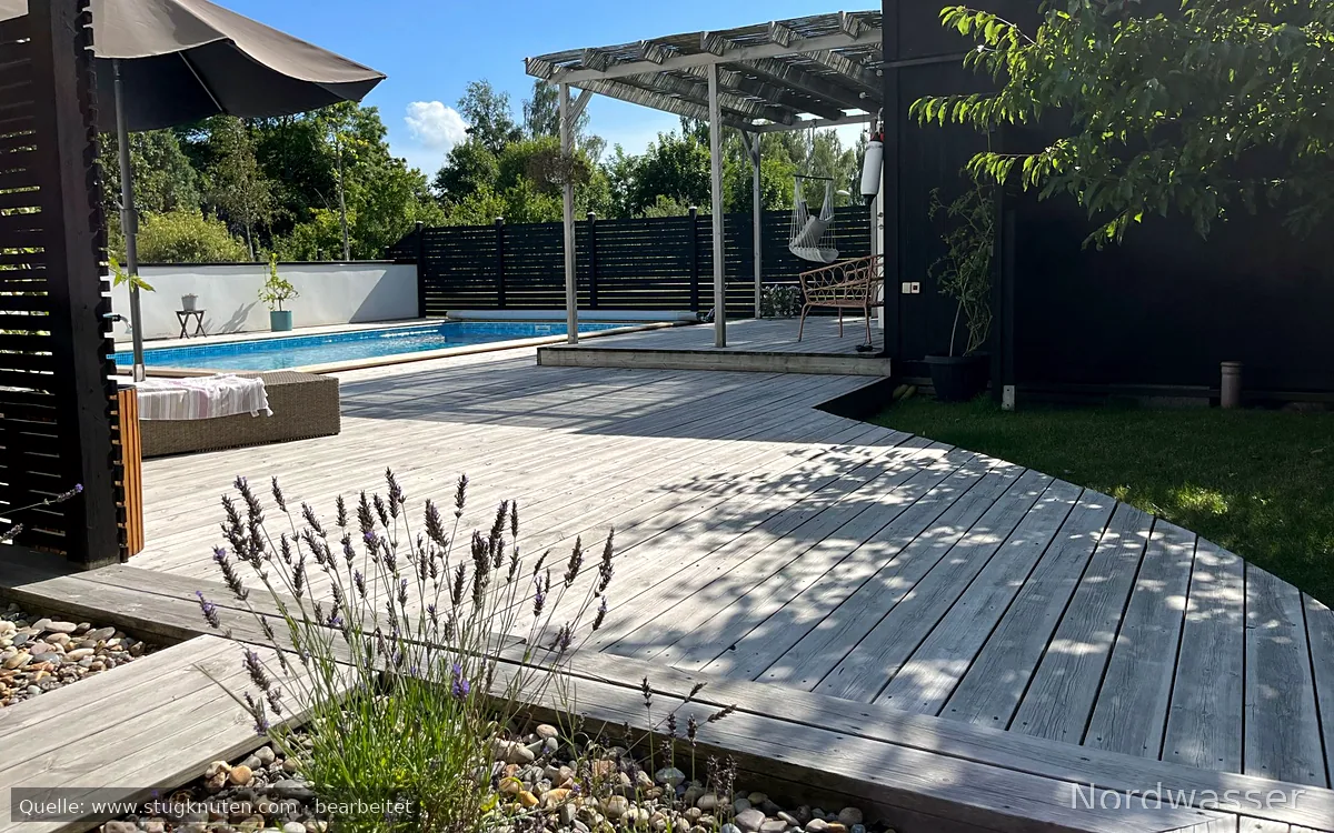 Modernt hus i Torslunda med pool