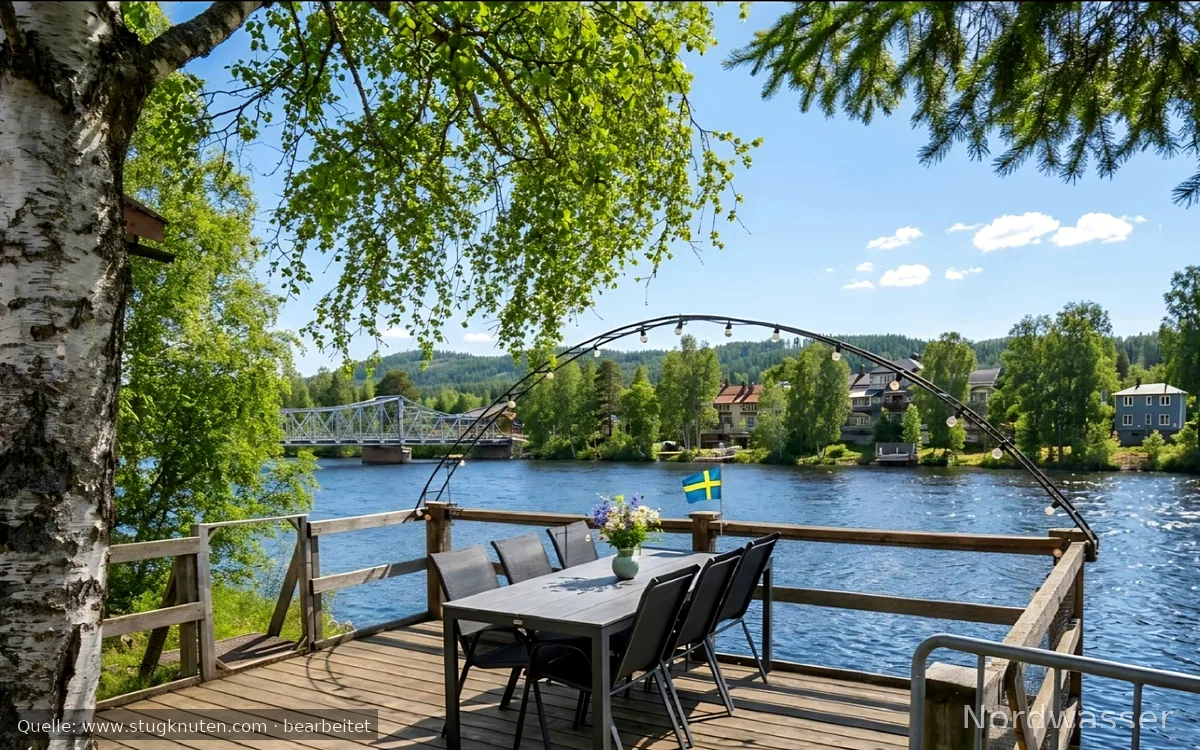 Villa vid vattnet med egen brygga & stor terrass