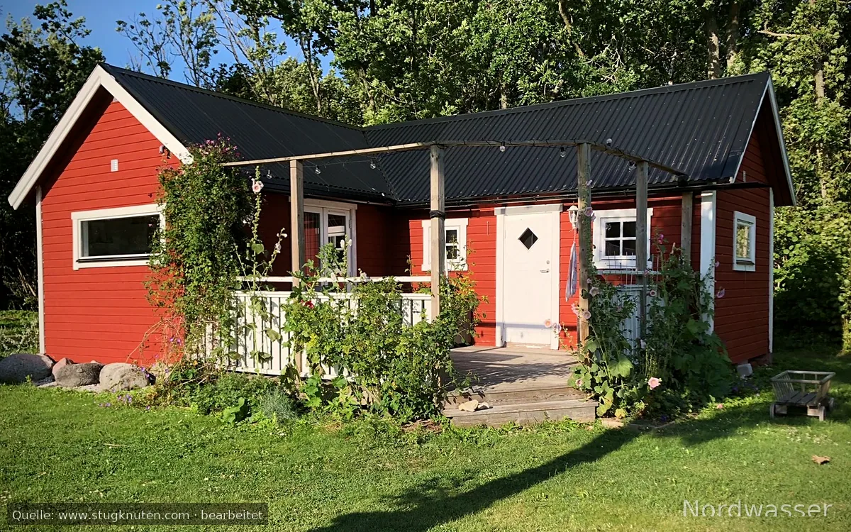 Litet nybyggt hus på södra Gotland