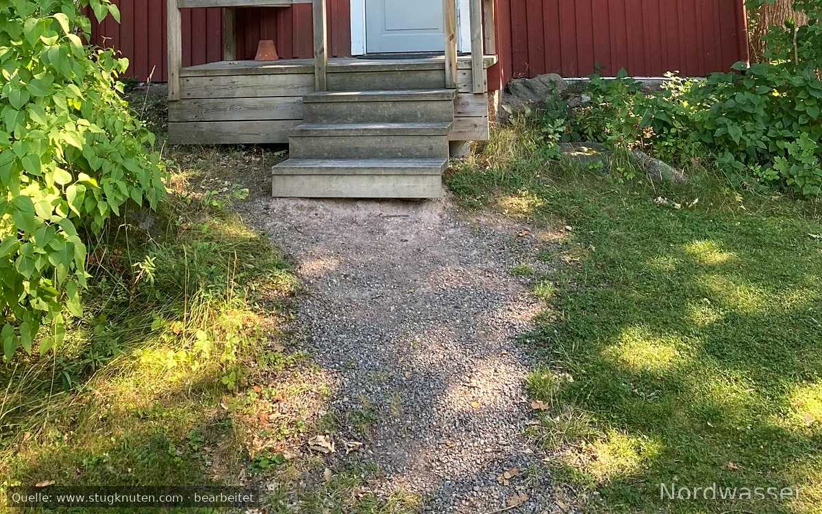 Nyrenoverad stuga på Gäddeholm, Västerås.