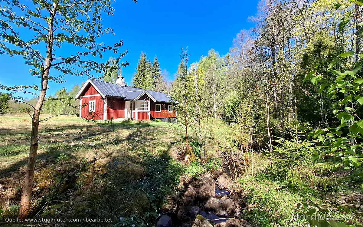 Stuga 'Lodjur' vid kanten av Glaskogen