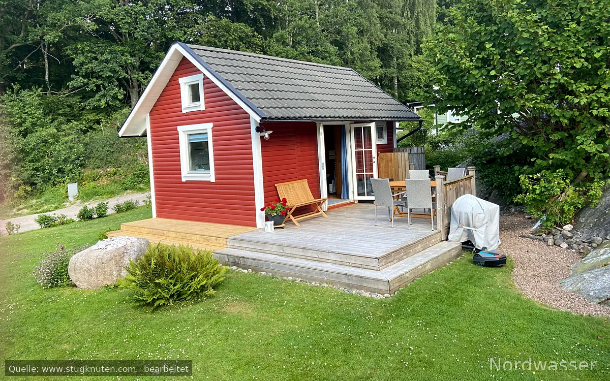 Liten stuga vid havet