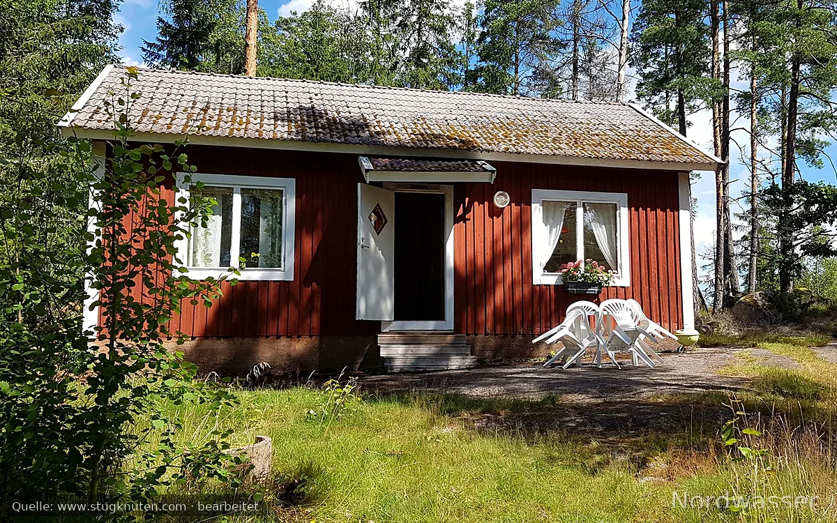 Stuga i småländska skogarna, nära till fiske o bad