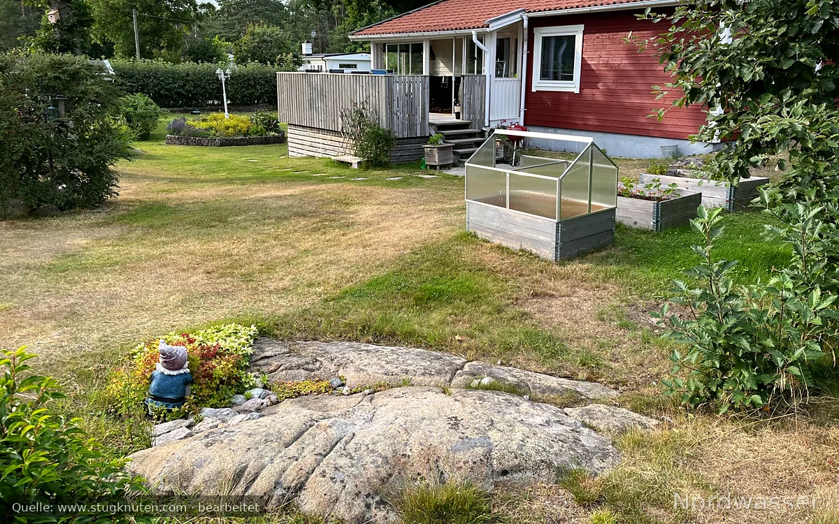 Charmig stuga 350 meter från underbar sandstrand