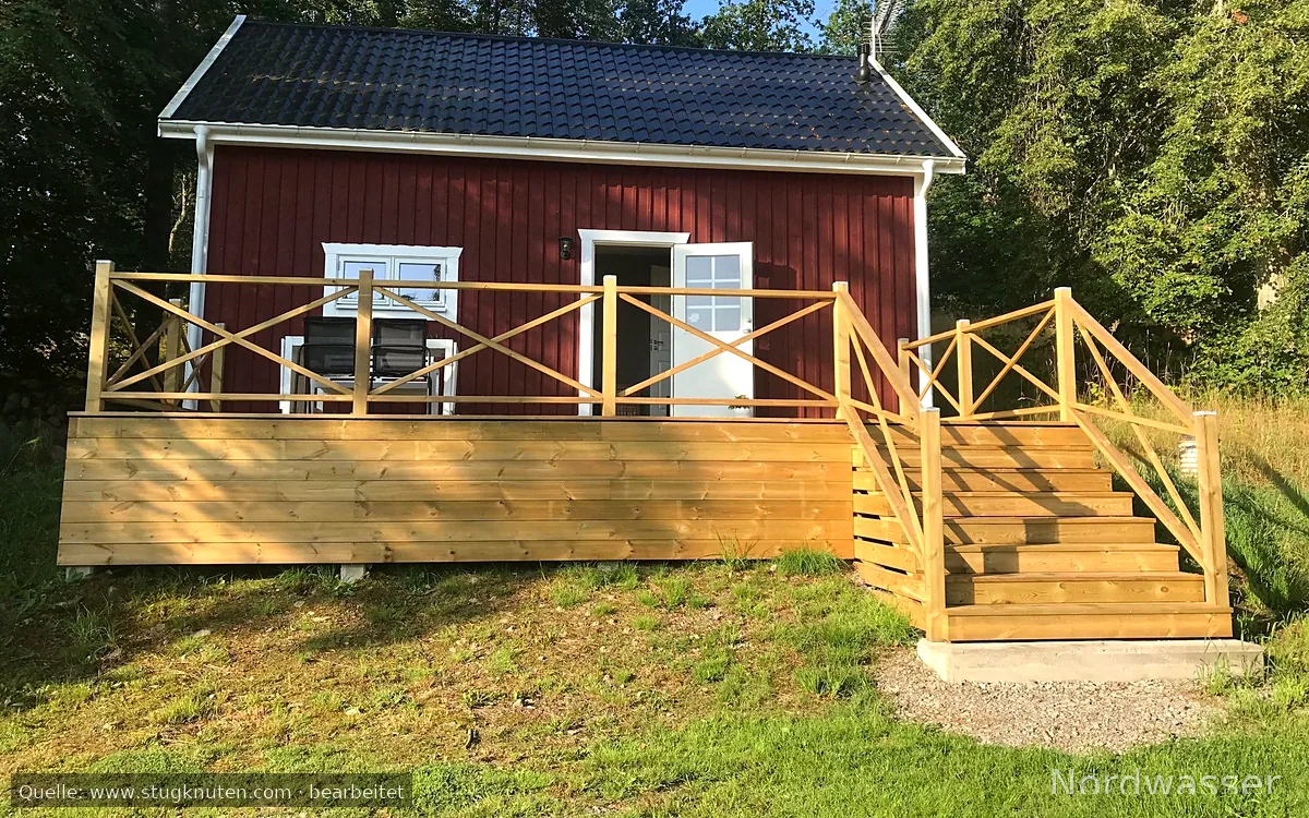 Stuga i lugnt läge nära till sjö
