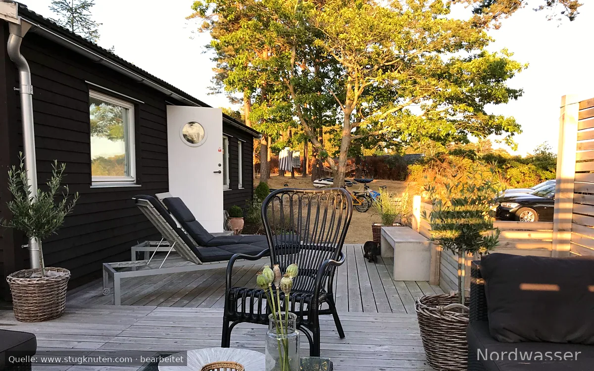 Stuga & gäststuga med 7 bäddar i Espevik, Varberg