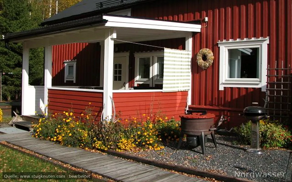 Mysig stuga på Brattmon nära Klarälven